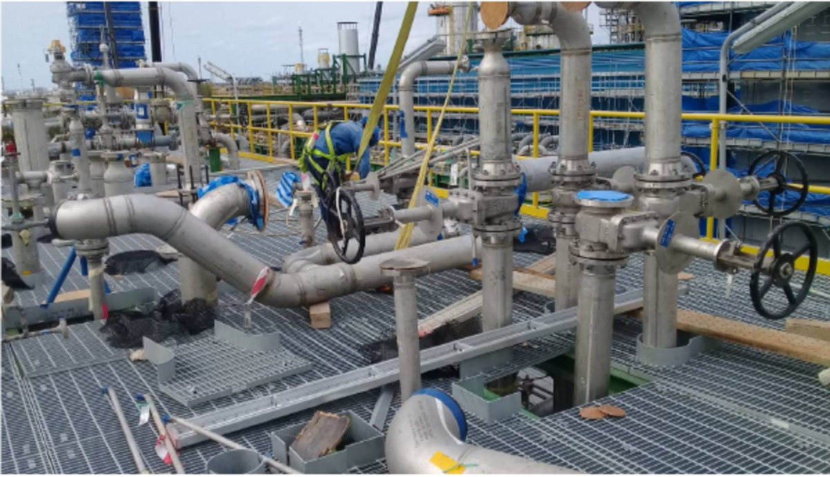 Industrial piping and equipment installation work